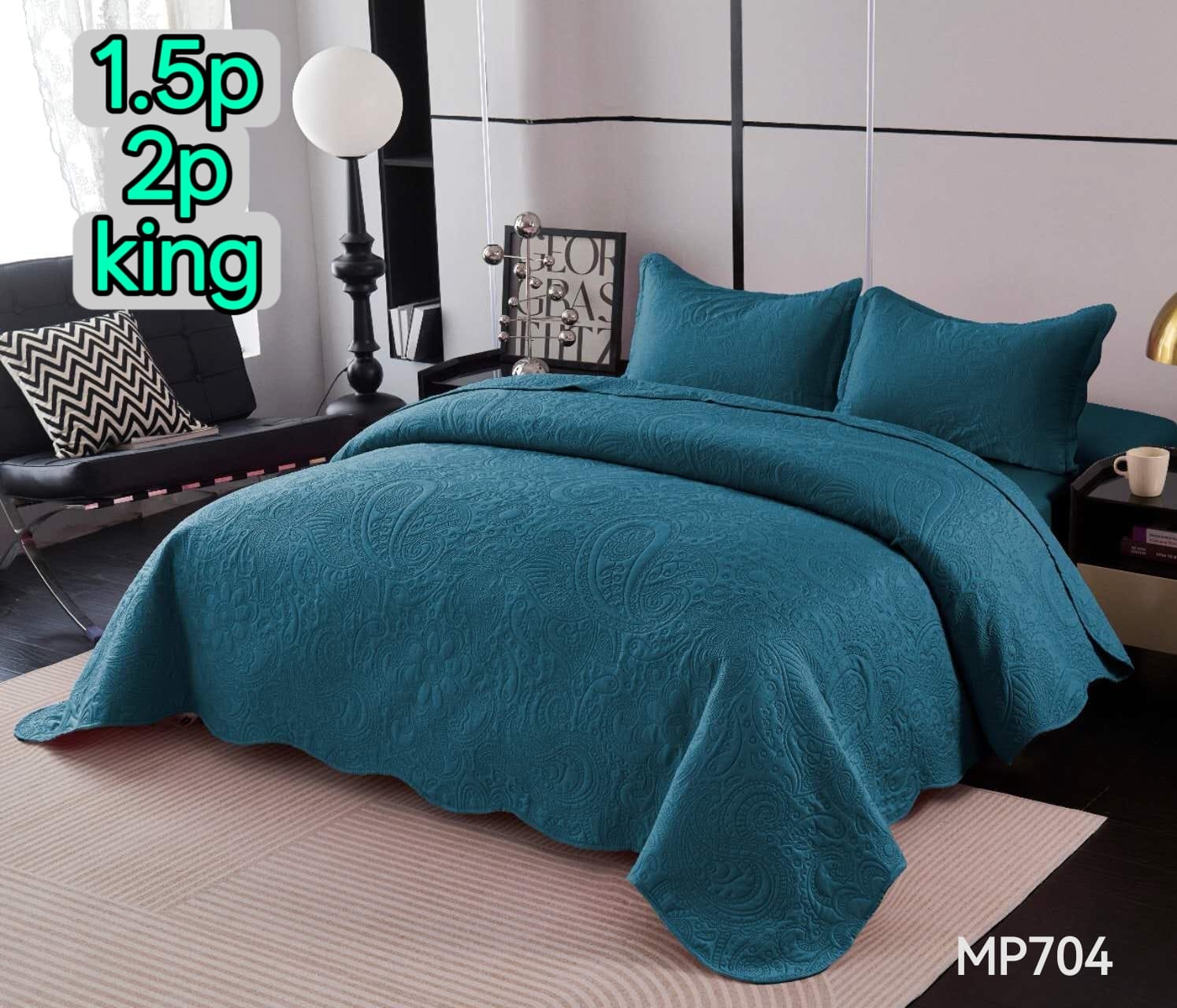 Bella Sophia - Cubrecama 2 Plazas Turq Uter