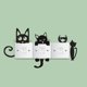 thumbnail image 3 of Adhesivo de pared extraíble con forma de gato negro, 6 unidades, PVC, 3 of 6