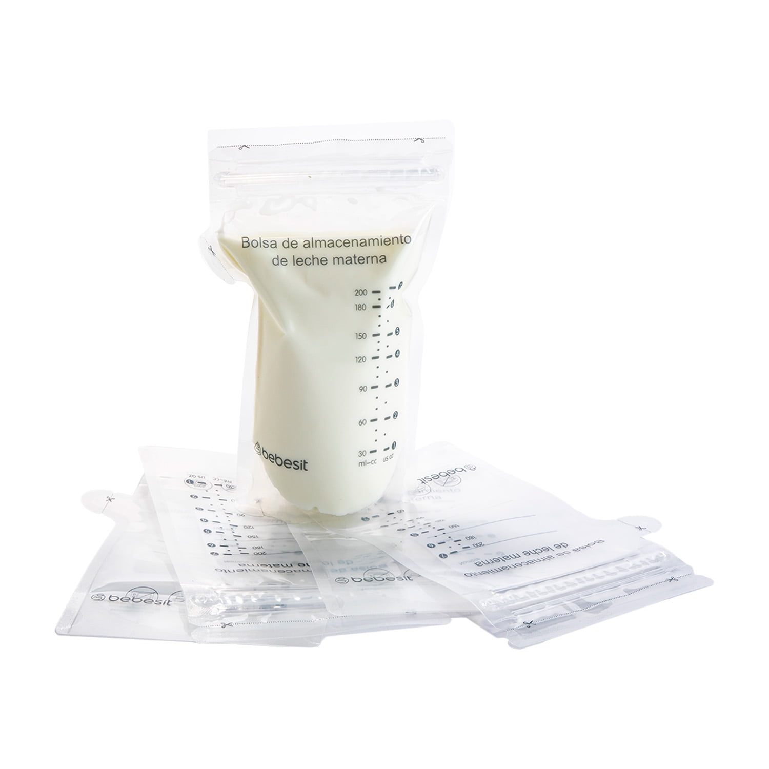 Bebesit - Pack 30 Bolsas Para Almacenar Leche Materna 200 Ml