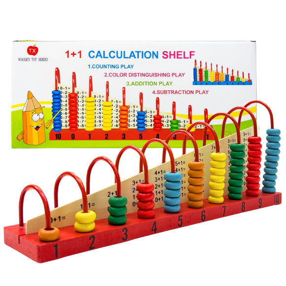 Ábaco De Madera Didáctico Juego Matemático Infantil