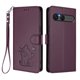 thumbnail image 1 of Sony Xperia 10 VII Funda Billetera con Estampado de Gato, Morado Oscuro, 1 of 6