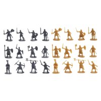 Magideal - 200 Piezas 1/72 Soldados Miniatura Decoración Juguetes Regalos De Fiesta Colección Gris Dorado