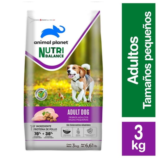 Alimento Seco Perro Adulto Raza Pequeña Sabor Pollo Bolsa 3 Kg Animal Planet
