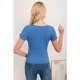 thumbnail image 3 of Polera Mujer Manga Corta Acanalada Tiritas 3394, 3 of 3