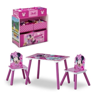 Set Juego De Mesa Y Organizador Infantil Minnie Mouse Delta Children