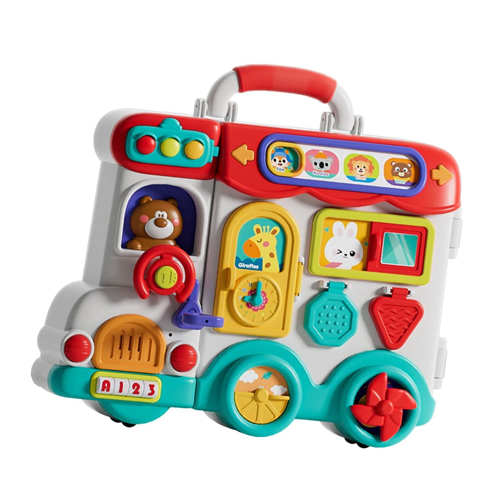 Magideal - Juguete Educativo De Viaje Con Tabla Ocupada Para Niños Pequeños, 54 Formas Diferentes Con Música Y Luces, Juguete Sensorial Para Niños Y Niñas Presen