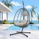 thumbnail image 1 of Silla Colgante de Terraza Brisa con Cojínes Ensanchado Gris, 1 of 8