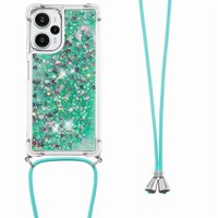 Funda Foxdock Para Xiaomi Poco F5 5G Con Cuerda Ajustable, Brillo Líquido, Protección Antigolpes Y Lente – Ideal Para Regalo