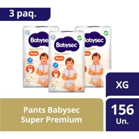 3 Paquetes Pants Babysec Super Premium 156 Un Talla Xg