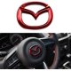 thumbnail image 1 of Adhesivo decorativo para volante de Mazda, compatible con Mazda 3, 6, CX-3, CX-5, CX-9, accesorios interiores (rojo)., 1 of 7