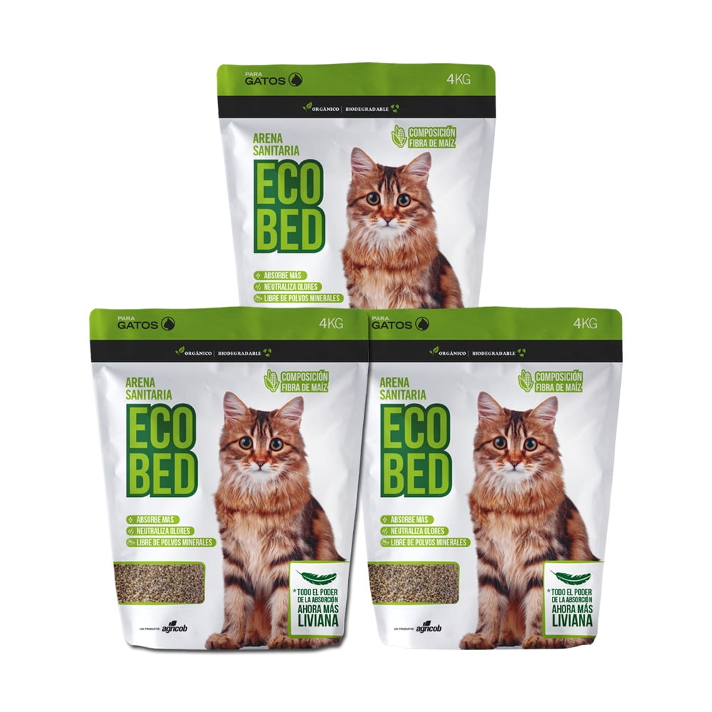 Pack Arena Sanitaria Ecobed 3 x 4 Kg