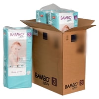 Bambo Nature - Caja Pañales Ecológicos Ecofriendly, Paquete Alto, Talla M, 156Uni