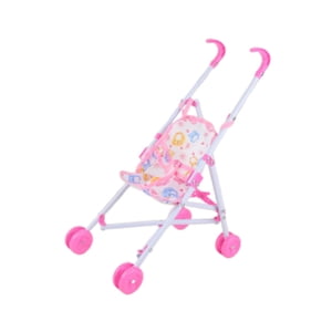 Magideal - Carrito De Empuje En Miniatura Plegable, Juguete De Regalo, Porta Muñecas, Juego De Rol, Cochecitos De Muñecas Para Bebés Educativos, 10 Pulgadas Para Rojo