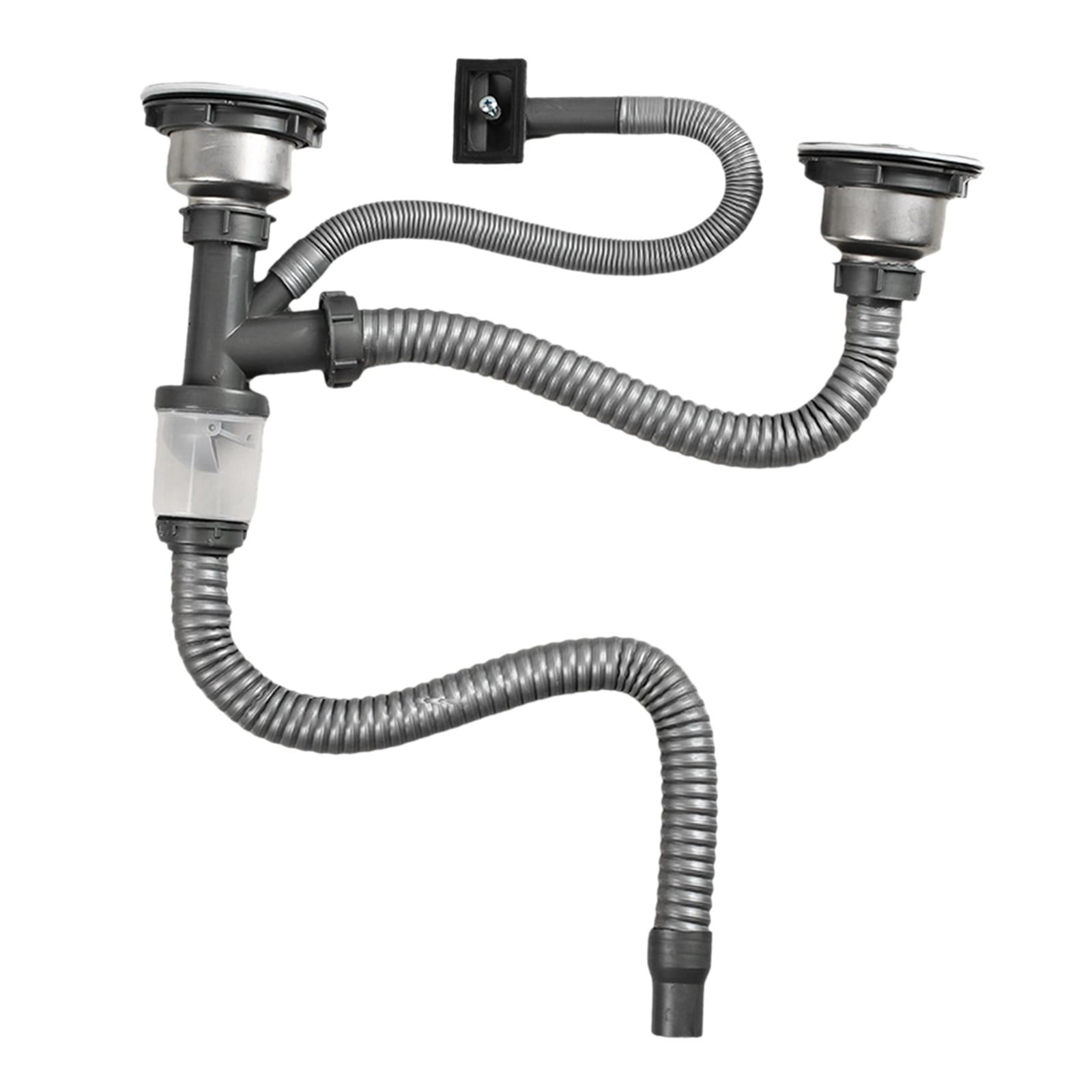 Bothyi - Tubo De Drenaje Para Fregadero, Accesorio Para Fregadero Doble, Tubo De Drenaje Para Desechos De Cocina
