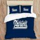 thumbnail image 1 of Retro Patriots Football Logo Lettering Quilt Duvet Cover Set 3-Piece Bedding Set, 1 of 5