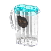 Magideal - Jarra De Agua, Tetera Para Té Helado, Recipiente De Regalo Para El Hogar Con Asa, Jarra De Agua Para Refrigerador, Jarra Para Té Helado, Bebida, Limon Azul Rectangular
