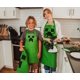 thumbnail image 3 of Delantal de cocina Minecraft Green Creeper Youth, 100% algodón, 3 of 6