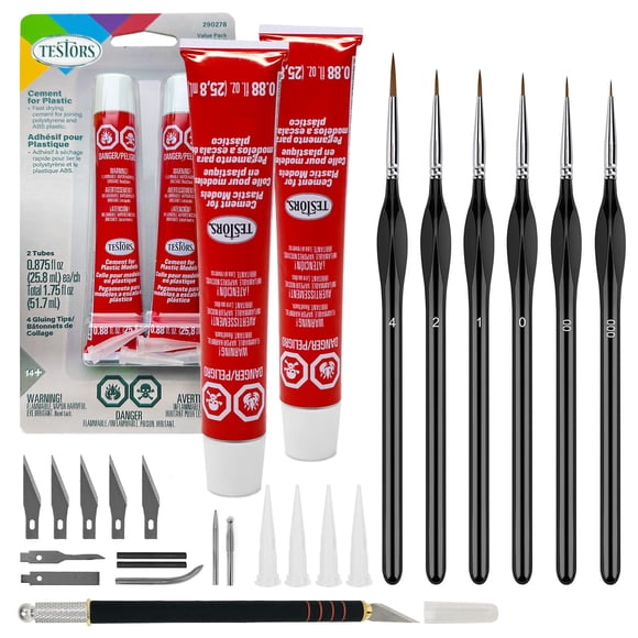 Pegamento Gras Testors para maquetas de cemento y plástico Art Bundles, paquete de 2