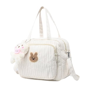 Bothyi - Bolsa De Pañales Bolso Reutilizable De Gran Capacidad Espaciosa Momia Bolsa De Maquillaje Bolso Blanco