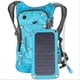 thumbnail image 2 of Mochila de hidratación con bolsa de hidratación de 2 L y panel solar de 6,5 W para iPhone, iPad, Samsung, teléfonos móviles, tabletas y otros dispositivos de 5 V (azul), 2 of 6