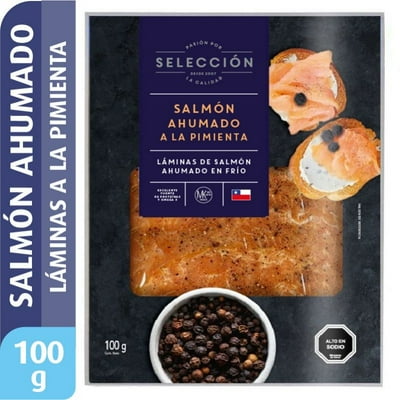 Salmón Ahumado A La Pimienta En Láminas 100 G Selección