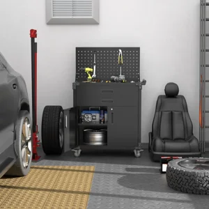 Recilock - Carro De Herramientas Con 2 Cajones Y Tablero De Herramientas - Black Premium Tc-14