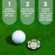 thumbnail image 2 of Marcador de bolas con clip para gorro de golf SlopeMaster ProGreen Reader, negro, 2 of 7
