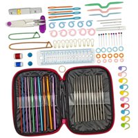 Magideal - Conjunto De Ganchos De Ganchillo Con Tijeras, Suministros Para Manualidades De Hilo, Herramientas De Costura Con Mango Ergonómico Ligero, Alfileres De