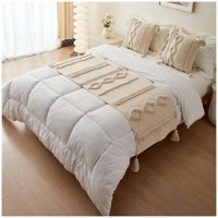 Top Lucky - Set Piecera Bordada + 02 Fundas 60X200 Cm Beige2