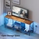 thumbnail image 5 of Soporte de TV JARHETUN con luces LED para 55 pulgadas con estantes de 3 niveles, 5 of 8