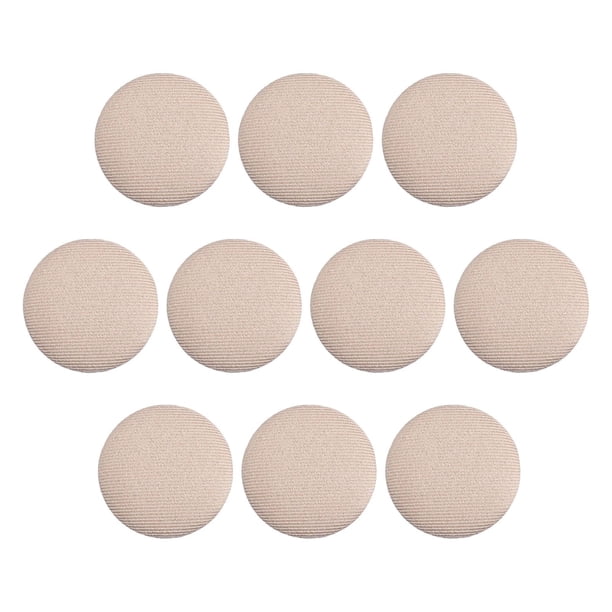 10x Botones Cubiertos De Tela, Botones De Costura DIY Para Ropa, Camisas, Abrigos, Color Caqui