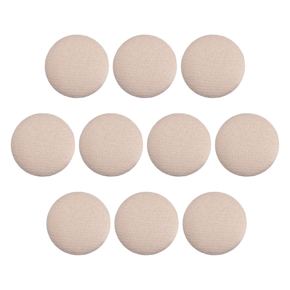 10x Botones Cubiertos De Tela, Botones De Costura DIY Para Ropa, Camisas, Abrigos, Color Caqui