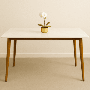 Oh! Mi Hogar ® - Mesa De Comedor Rectangular De Cuarzo Calacatta Soft 160X80Cm