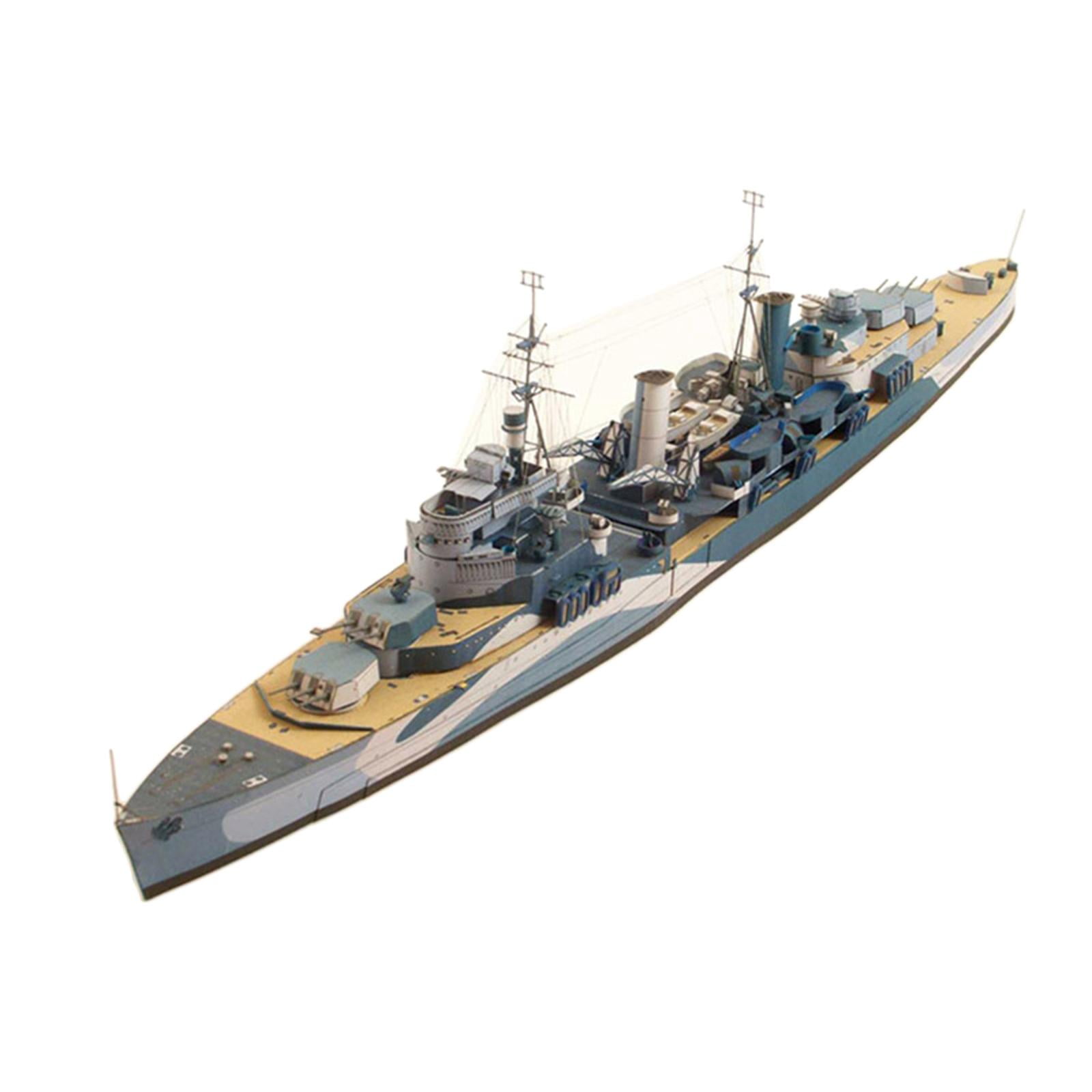 Bothyi - 1:400 Escala 3d Puzzle Light Cruiser Barco Artesanal Para Decoración De Estante De Escritorio