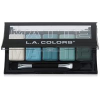 Paleta De Sombras L.A. Colors 5 Tonos Mate Verde Azulado Argyle