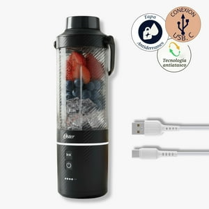 Oster Licuadora Portátil, Gomax, 590 Ml De Capacidad, Para Smoothies, Negro, Blstgfp-B20-000