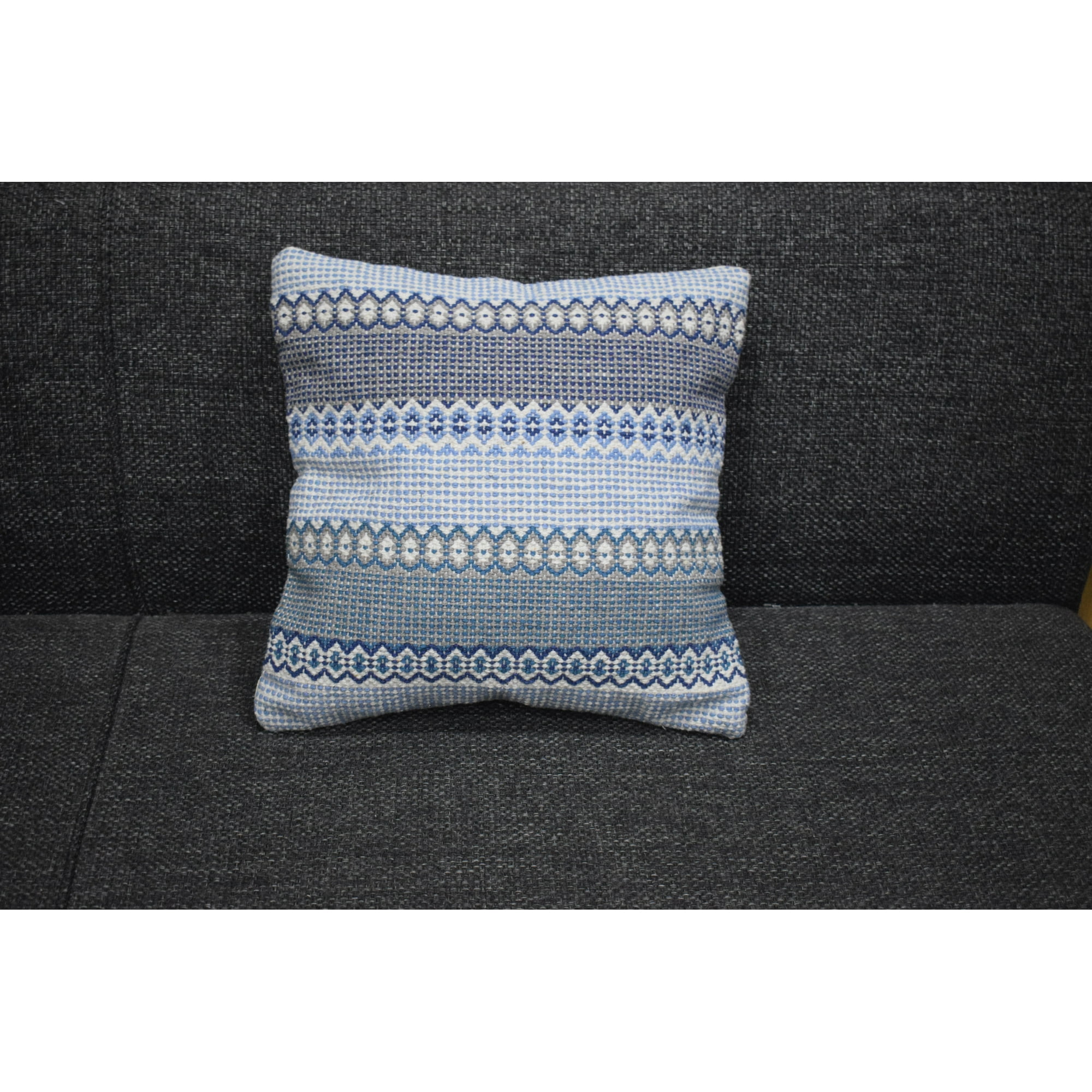 Decoghar - Cojin Deco Cojin Kelim Azul Diseño Vintage 0,4x0,4 Mts