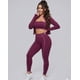 thumbnail image 1 of Set Deportivo para Mujer de 3 Piezas: Chaqueta, Calza de Tiro Alto y Top Strapless, 1 of 8