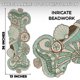 thumbnail image 3 of Caminero de mesa CLEENTABLE 91 cm Verde y Marrón con cuentas, 3 of 9