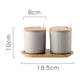 thumbnail image 2 of Juego de 2 tarros de especias de cerámica OnePine, azucarero de cerámica con cuchara y tapa de bambú para té, azúcar, sal y especias en casa y en la cocina., 2 of 5