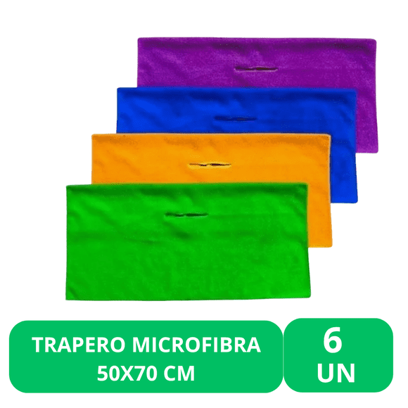 Trapero Microfibra con ojal 50x70 Pack 6 Unidad