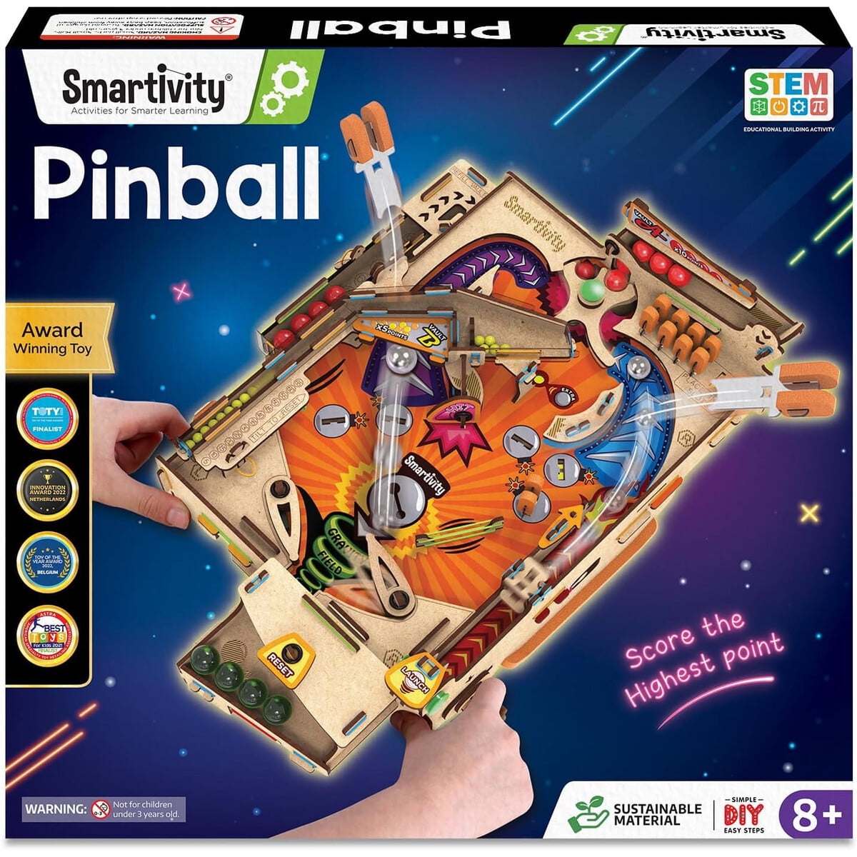 Pinball De Madera Smartivity Kit Diy Stem 8 A 14 Años