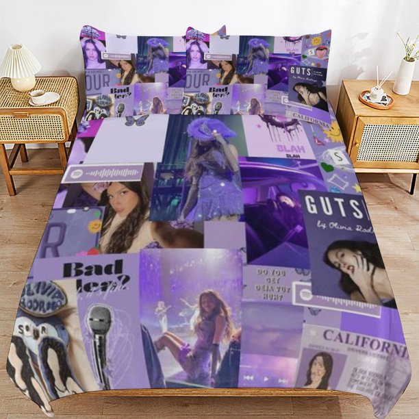 Olivia Isabel Rodrigo Quality Weave Breathable Surface Soft Finish Durable Zipper Duvet Cover Sets for Comfort Sleep