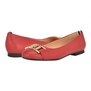 Zapatos Tommy Hilfiger Gallyne Ballet Flat Para Mujer, Color Rojo, Talla 7