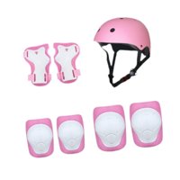 Ioensy - Juego De 7 Protectores Para Casco De Bicicleta Infantil, Color Rosa, Para Longboard Y Patinaje.