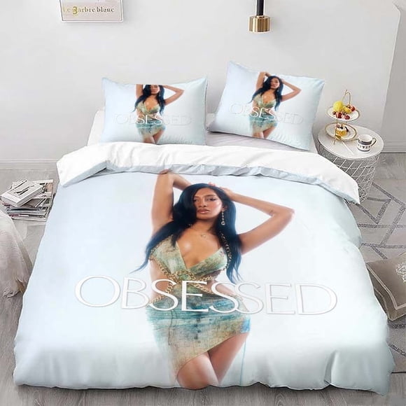 Cardi B OBSESSED Cover Set Soft and Comfortable Bedding Trio for All Seasons Ideal Home & Bedroom Decor Perfect Gift for Family