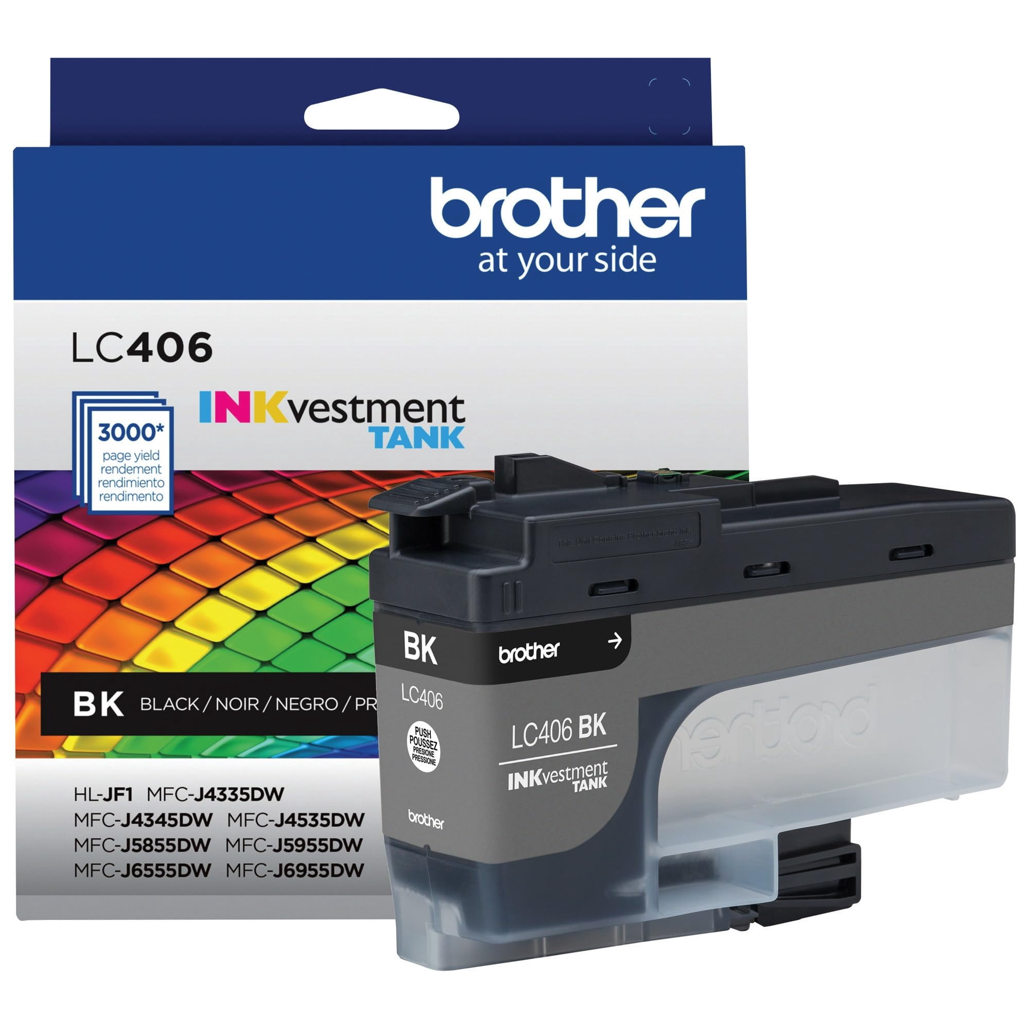 Cartucho De Tinta Brother Lc406bk Original Negro De Rendimiento Estándar