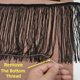 thumbnail image 3 of Tira de flecos Kehuadiy 5 yd (30 cm) negro de fibra de poliéster, 3 of 7