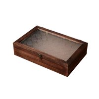 Magideal - Caja De Almacenamiento De Baratijas Organizador De Joyas Caja De Manualidades Caja De Recuerdos Estuche De Joyería Rústico Decorativo Caja De Joyería 30X20X7Cm