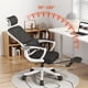 thumbnail image 3 of Silla de Oficina Premium Ergonómica con Reposacabezas Apoyabrazos Ajustables y Reposapiés Blanca, 3 of 7
